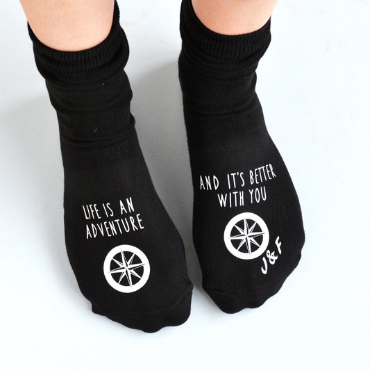 Personalised Adventures Are Better With You Socks, socks, - ALPHS