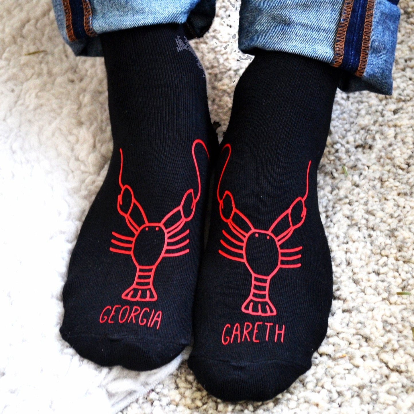 Personalised Gift Animal Socks - Lobster, socks, - ALPHS