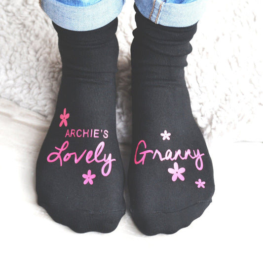 Personalised Socks - Lovely Granny, socks, - ALPHS 