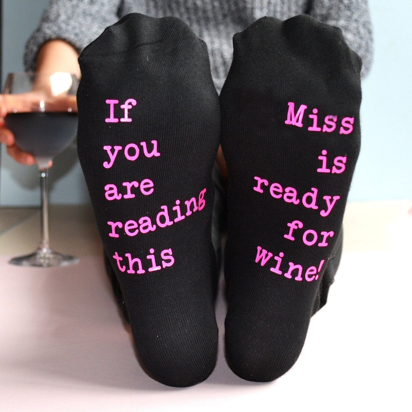 Personalised Teacher Gift - Wine Socks, socks, - ALPHS
