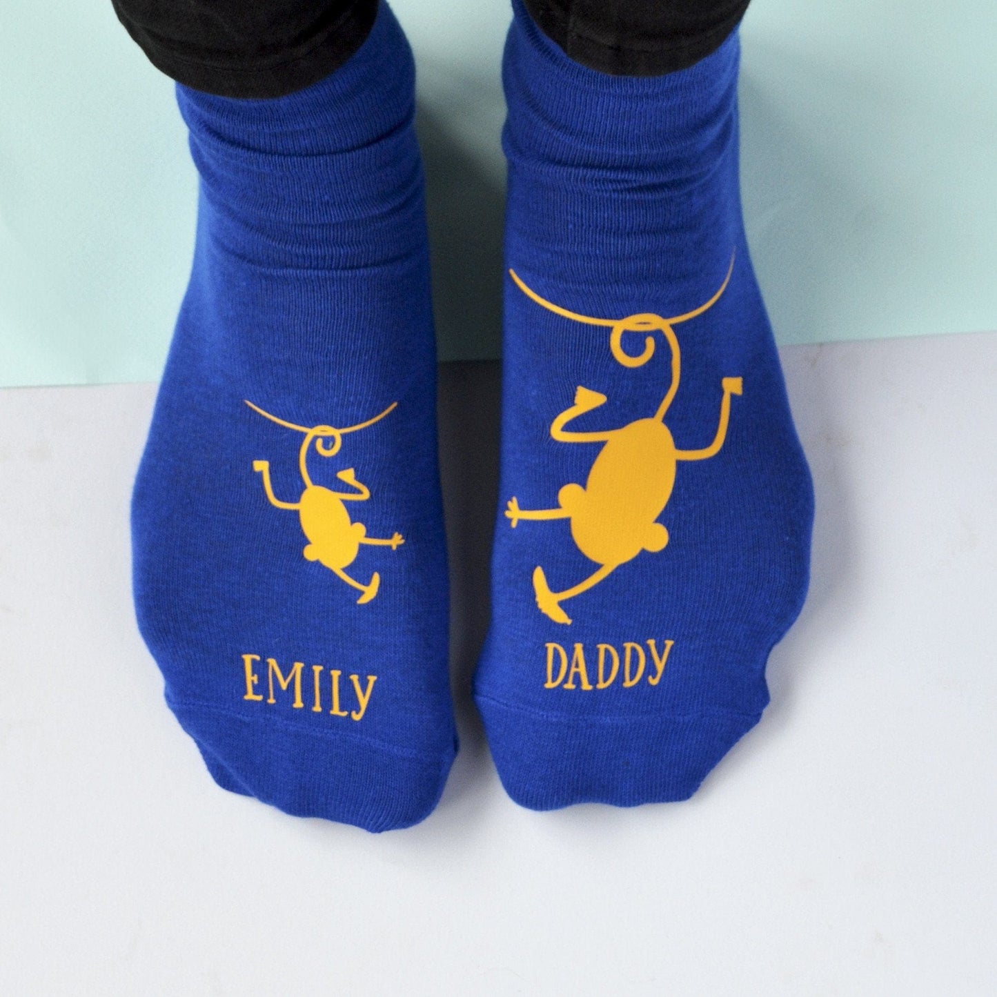 Personalised Cheeky Monkey Daddy Socks, socks, - ALPHS