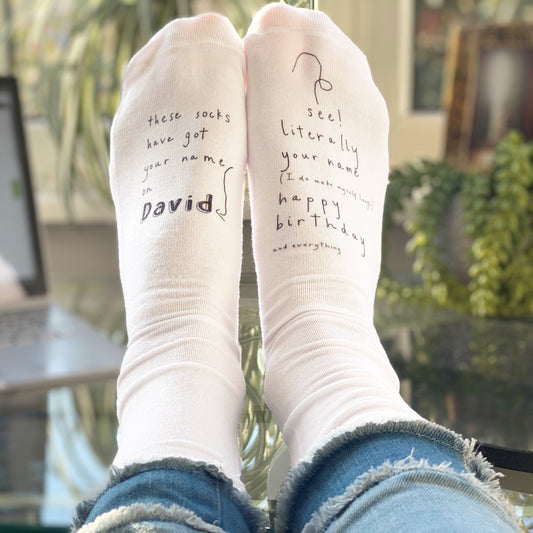Personalised Funny Birthday Socks, Socks, - ALPHS