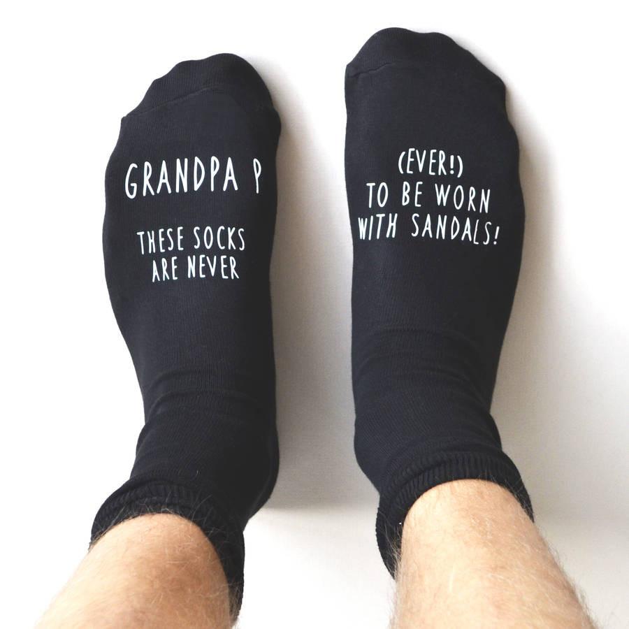 Personalised Socks Never To Be Worn With Sandals, socks, - ALPHS