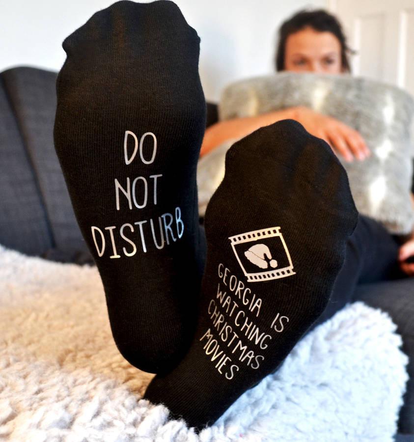 Do Not Disturb Christmas Movies, socks, - ALPHS