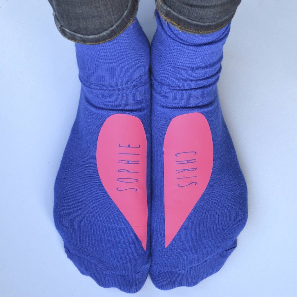 Personalised Gift Socks - Heart Design, Socks, - ALPHS