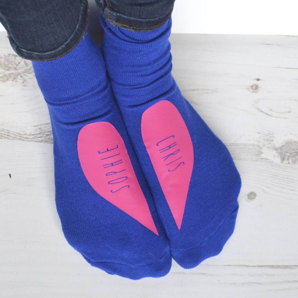 Personalised Gift Socks - Heart Design, Socks, - ALPHS