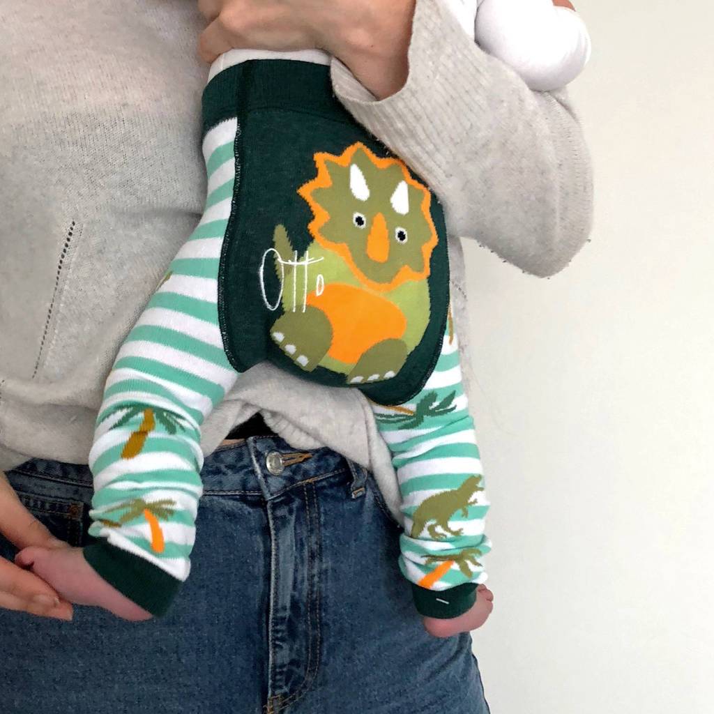 Personalised Dinosaur Baby Leggings, Clothing, - ALPHS