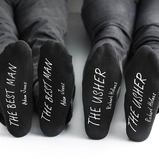 Personalised Wedding Groomsman Socks, Socks, - ALPHS