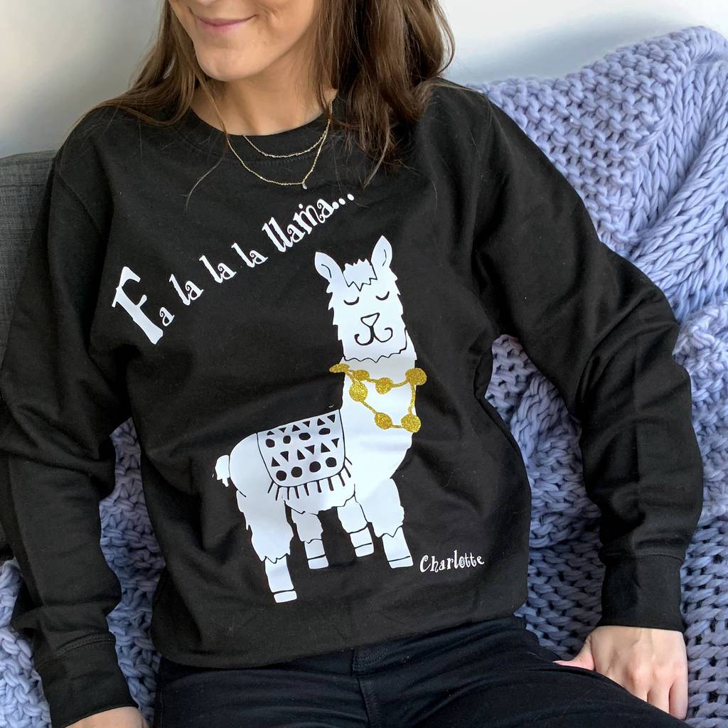 Personalised Llama Christmas Jumper, Jumper, Christmas, - ALPHS