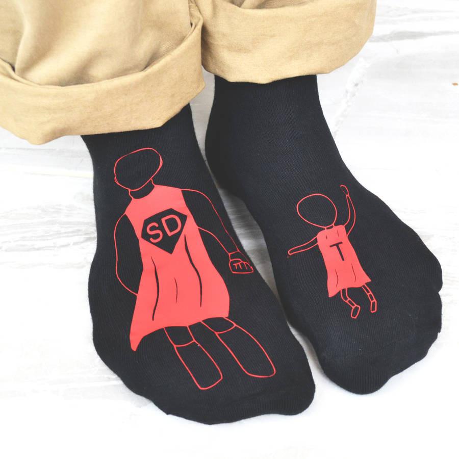 Personalised Super Dad Socks, Socks, - ALPHS