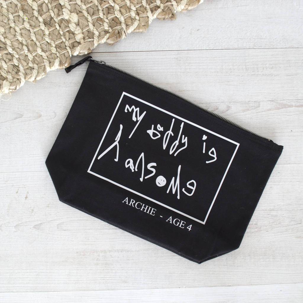 Personalised Your Handwriting Wash Bag, Washbag, - ALPHS