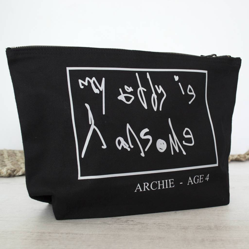 Personalised Your Handwriting Wash Bag, Washbag, - ALPHS