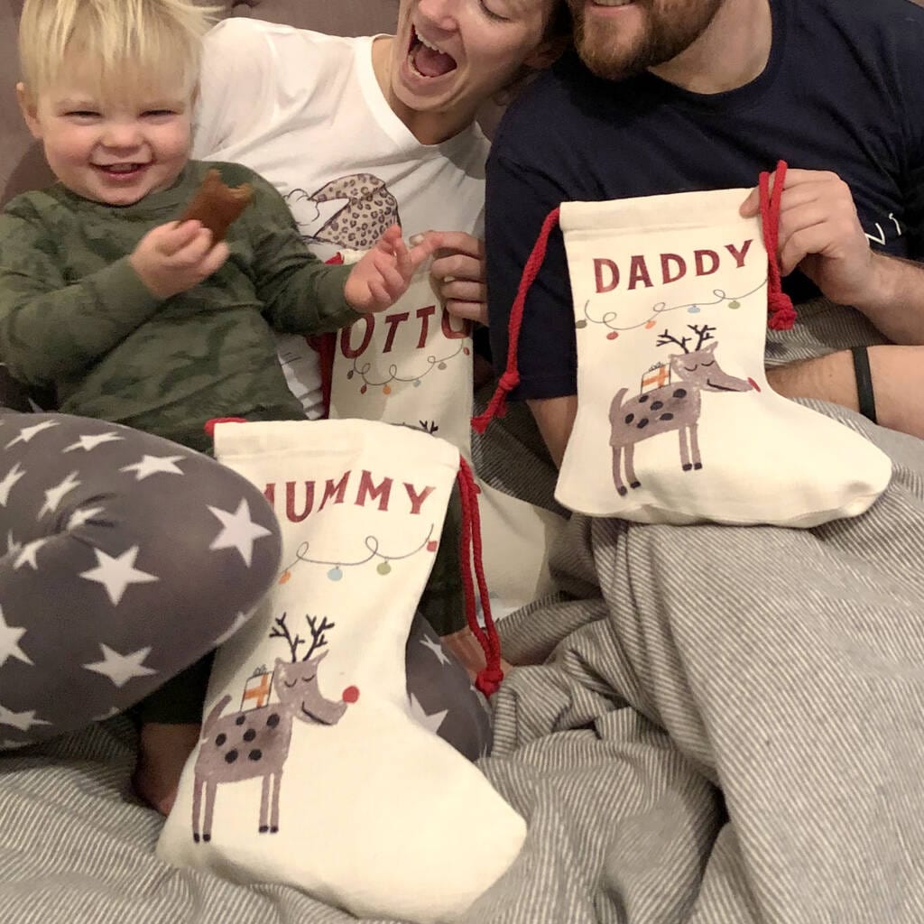 Reindeer Personalised Christmas Stocking