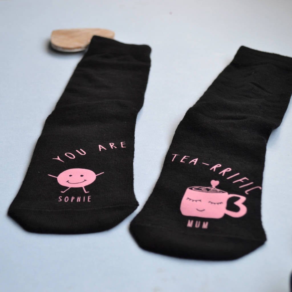 Teariffic Mum And Me Personalised Socks, Socks, - ALPHS