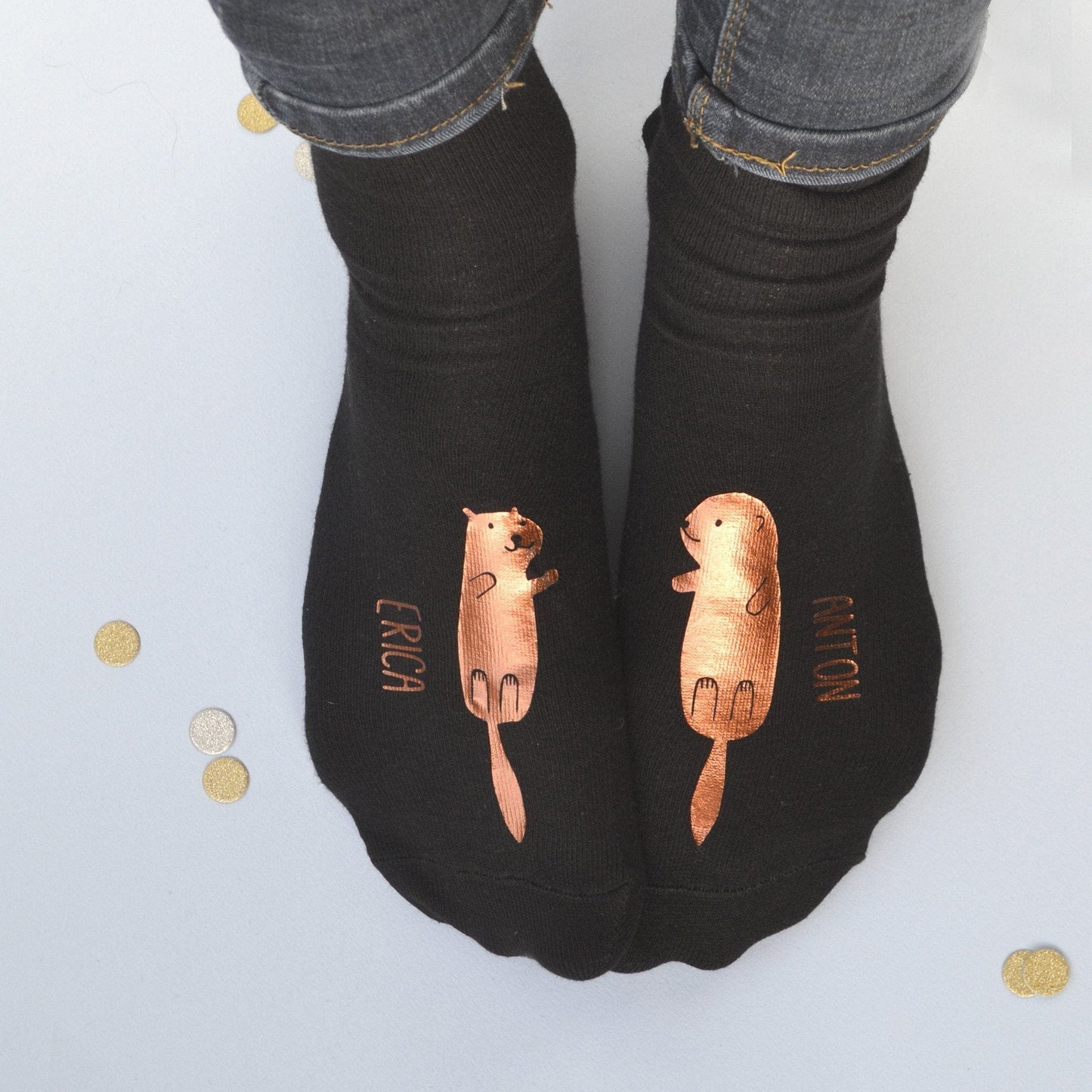 Personalised Gift Animal Socks - Otter, socks, - ALPHS