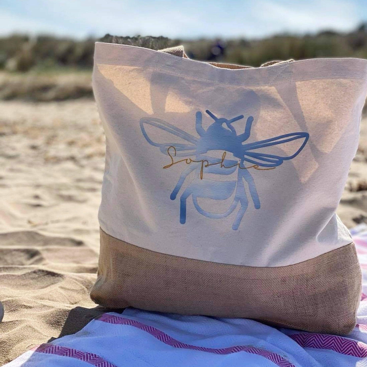 Personalised Name and Bee Bag