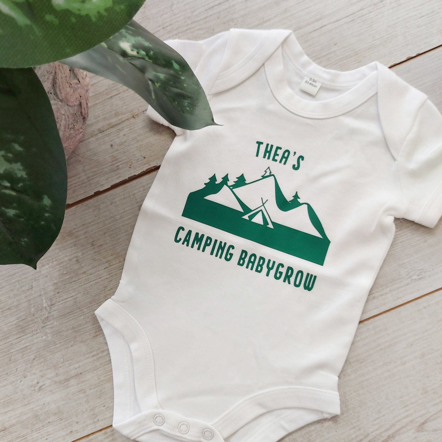 Personalised Camping Babygrow