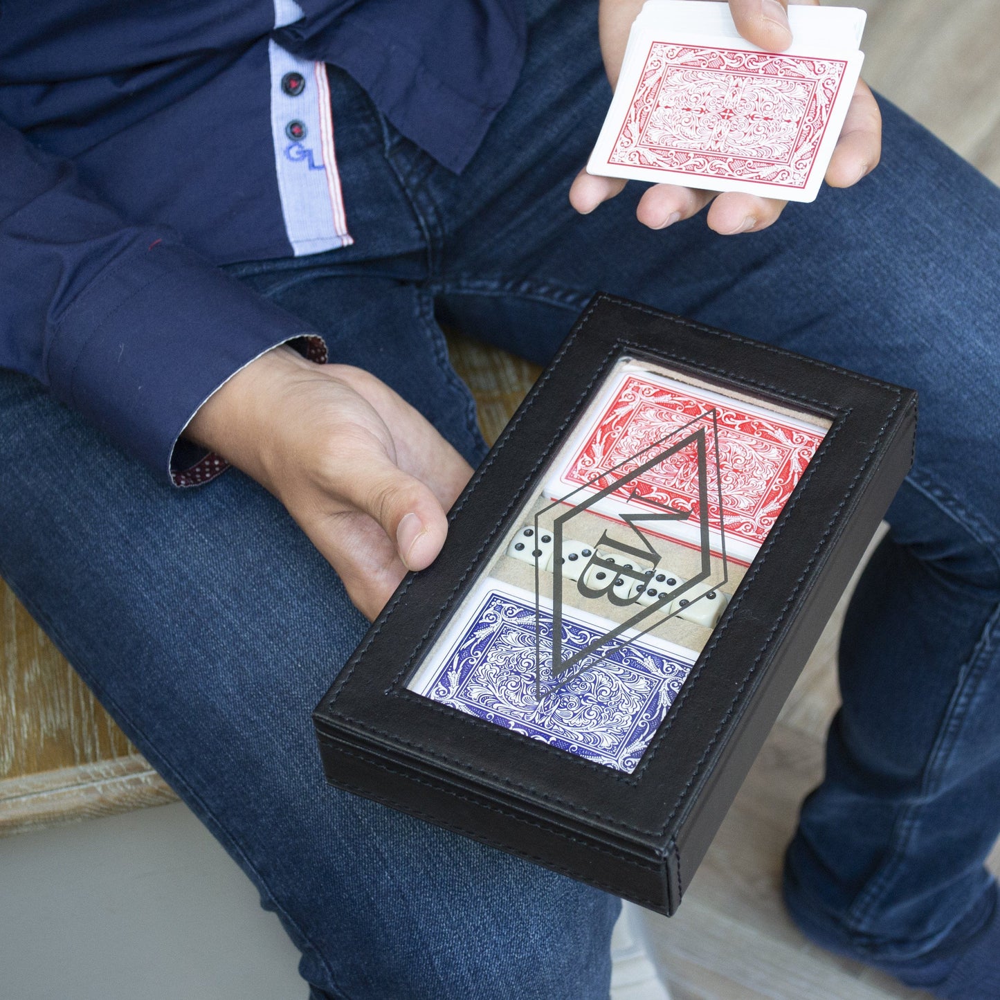 Personalised Monogrammed Cards And Dice Game Set, Games, - ALPHS