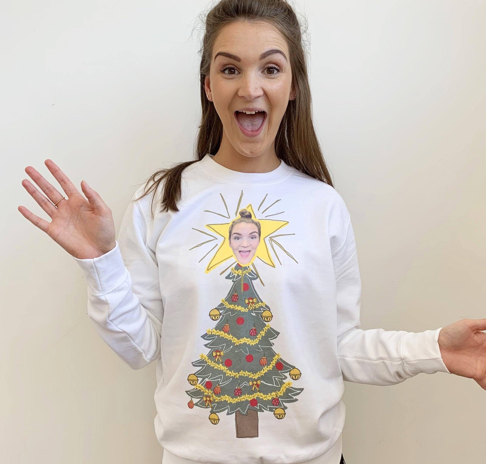 Personalised Christmas Tree Photo Jumper, Photo Jumper, - ALPHS
