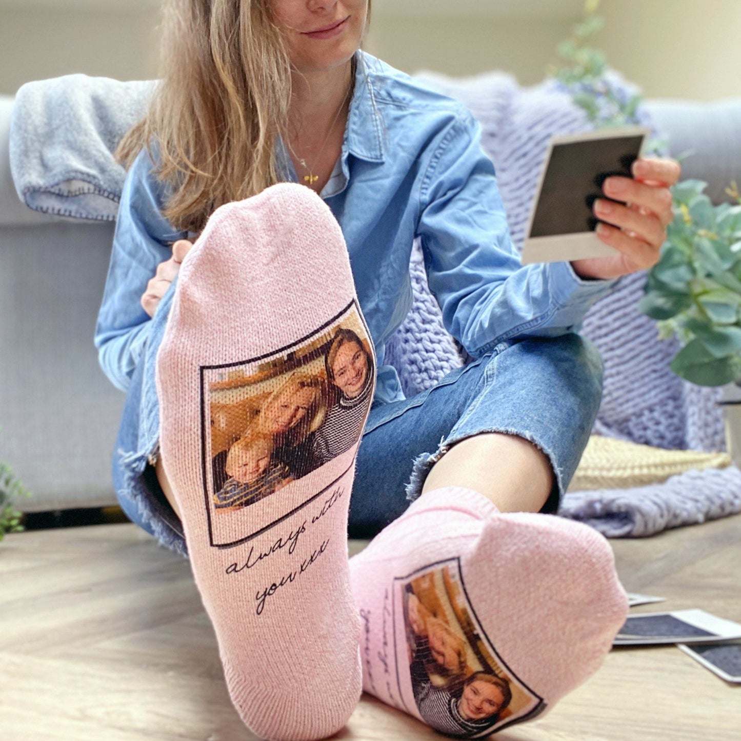 Always with you personalised photo socks, Photo Socks, - ALPHS 