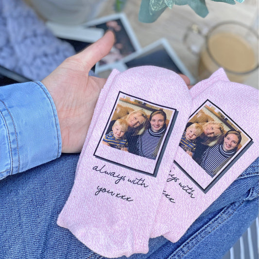 Always with you personalised photo socks, Photo Socks, - ALPHS 