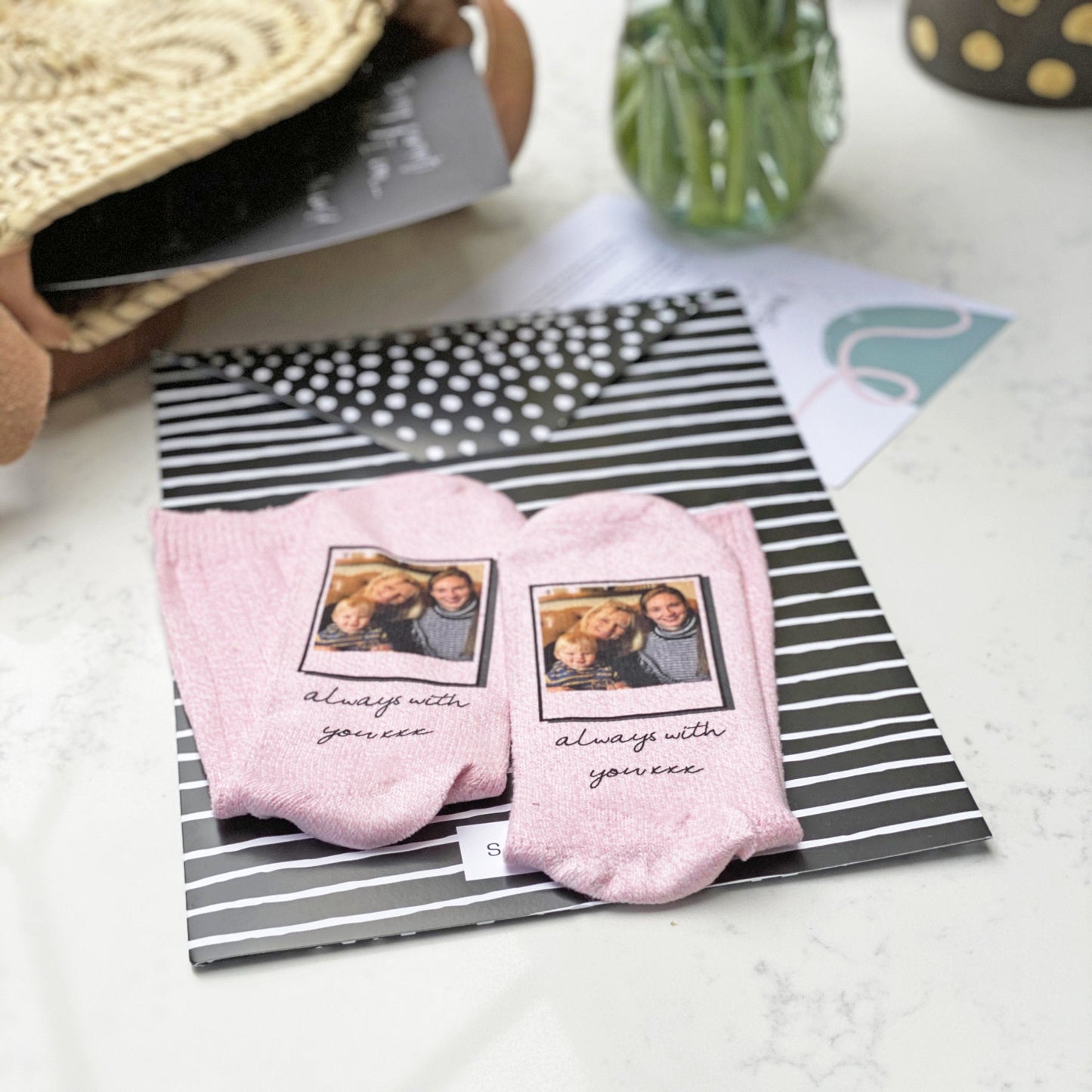 Always with you personalised photo socks, Photo Socks, - ALPHS 