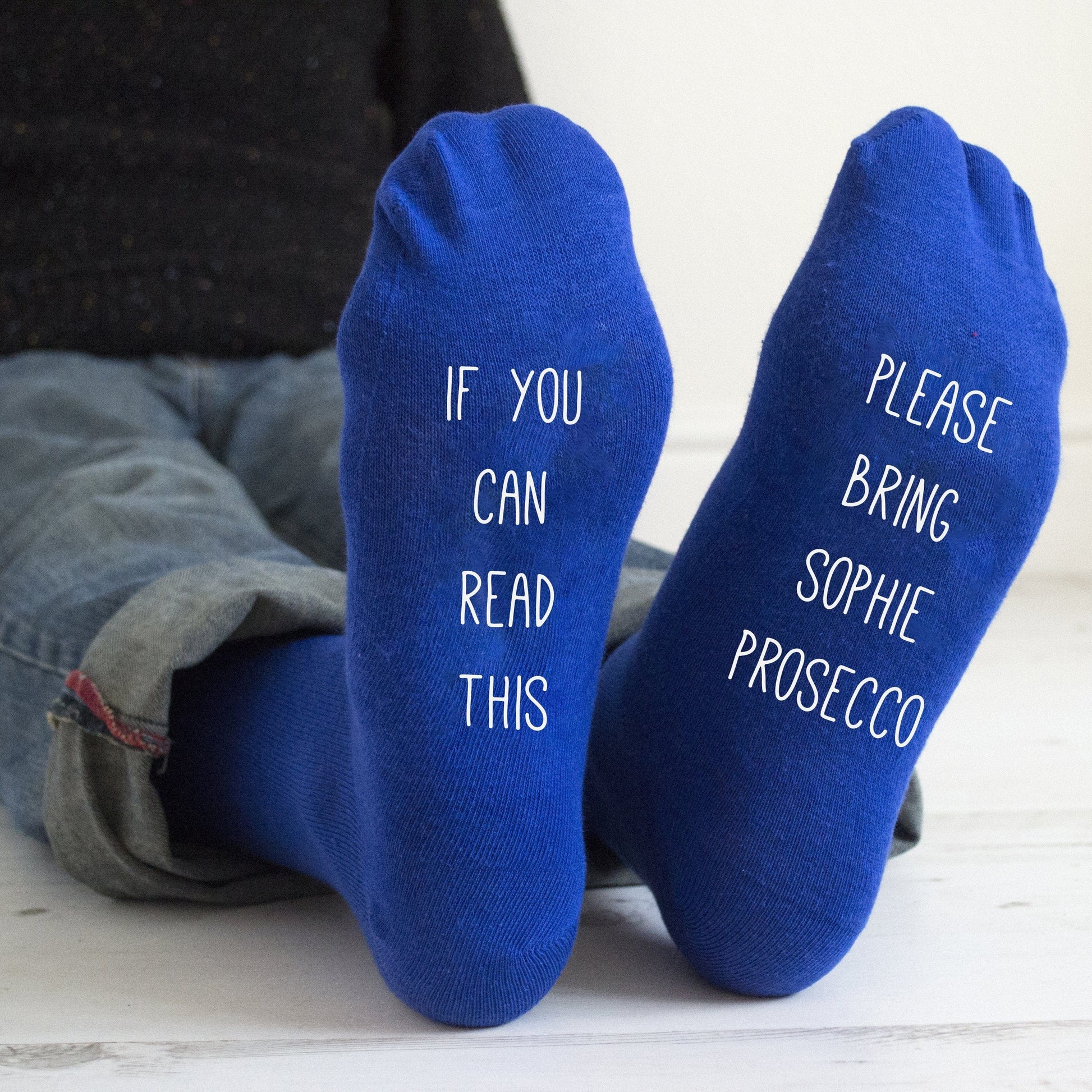 Personalised Hidden Message Bring Prosecco Socks, socks, - ALPHS 