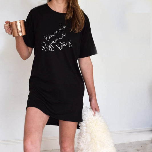 Pyjama Day Personalised Oversized Nightie, Pyjamas, - ALPHS