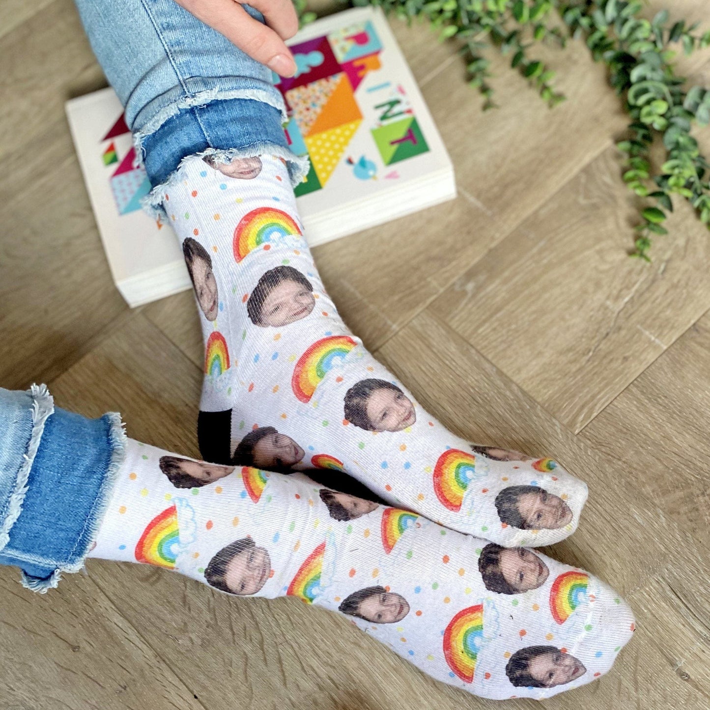 Rainbow Photo Socks, Photo Socks, - ALPHS