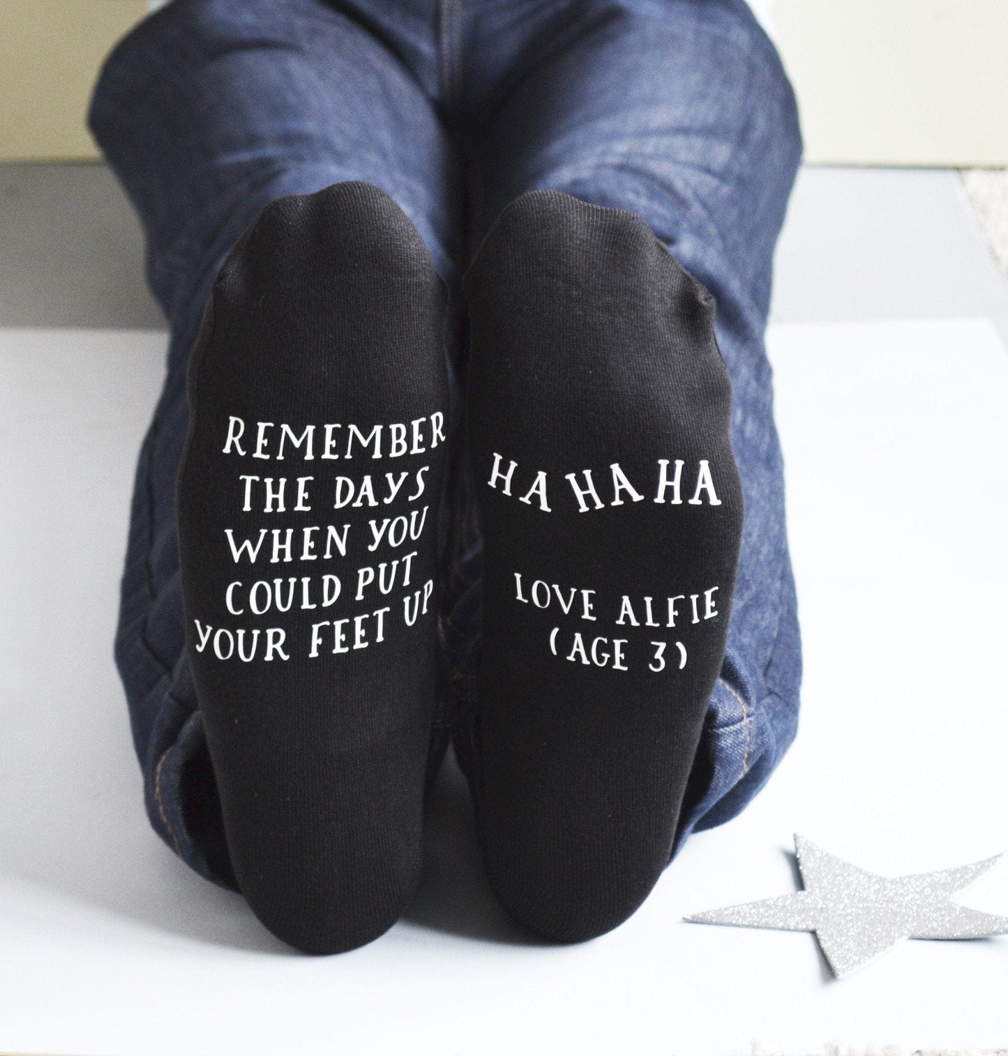 Personalised Socks - 'Remember when… Ha Ha!', socks, - ALPHS