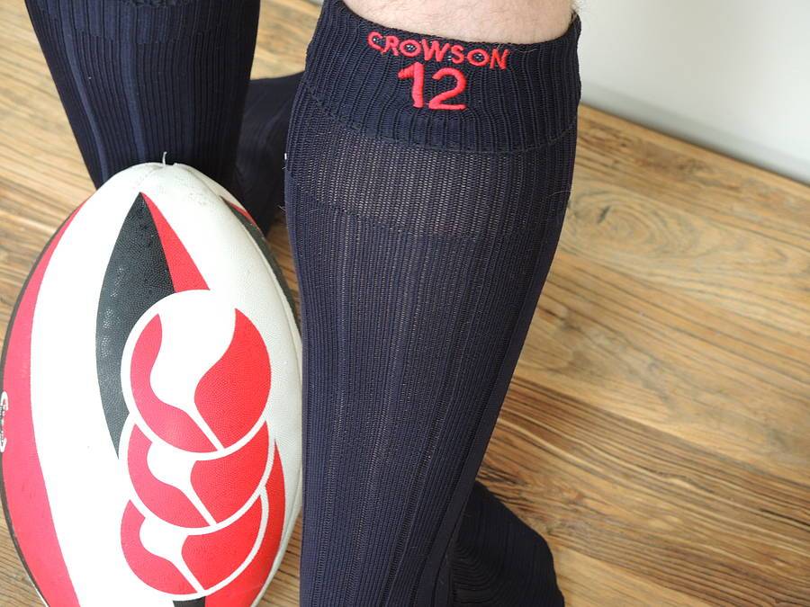 Personalised Embriodered Rugby/Football Socks, socks, - ALPHS