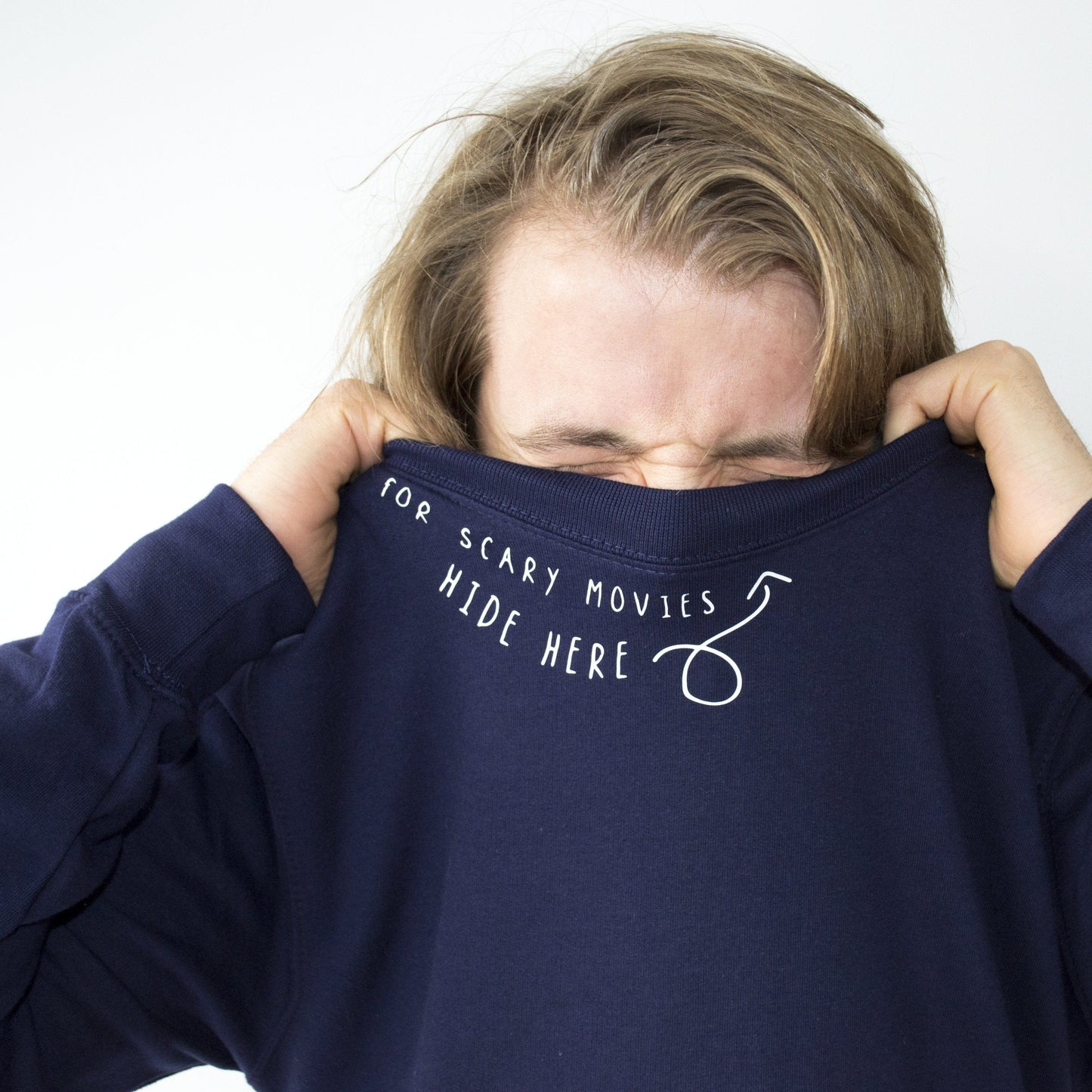 'For Scary Movies Hide Here' Halloween Jumper, Jumper, - ALPHS