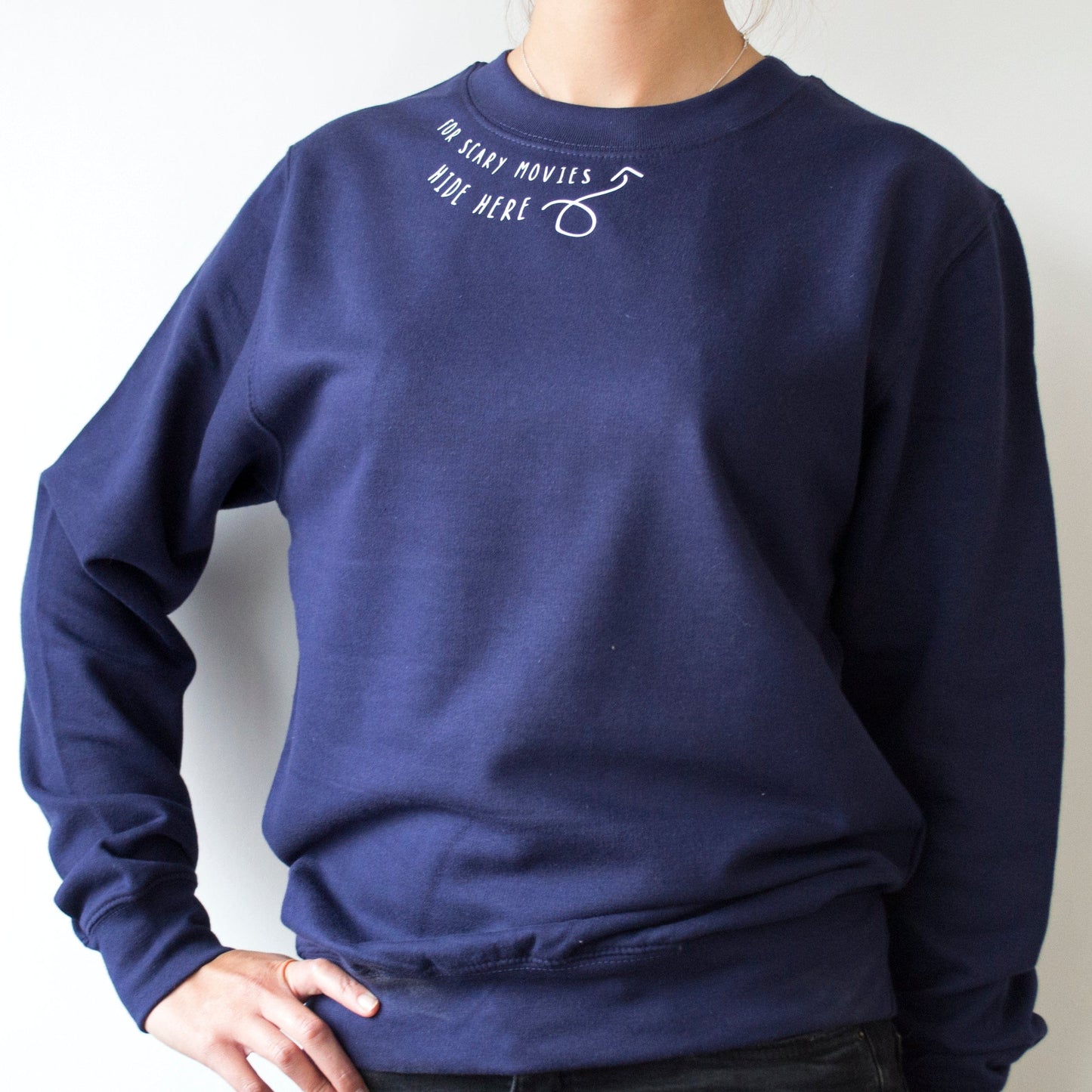 'For Scary Movies Hide Here' Halloween Jumper, Jumper, - ALPHS