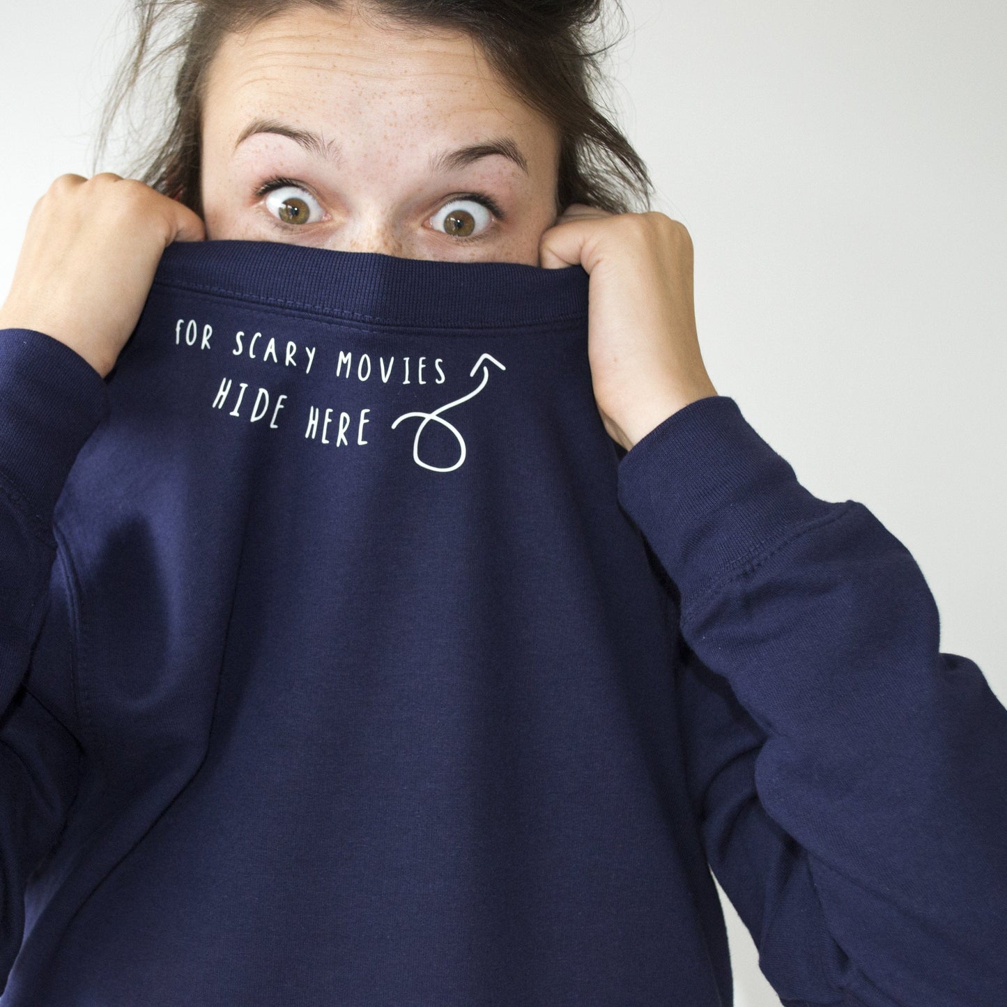 'For Scary Movies Hide Here' Halloween Jumper, Jumper, - ALPHS