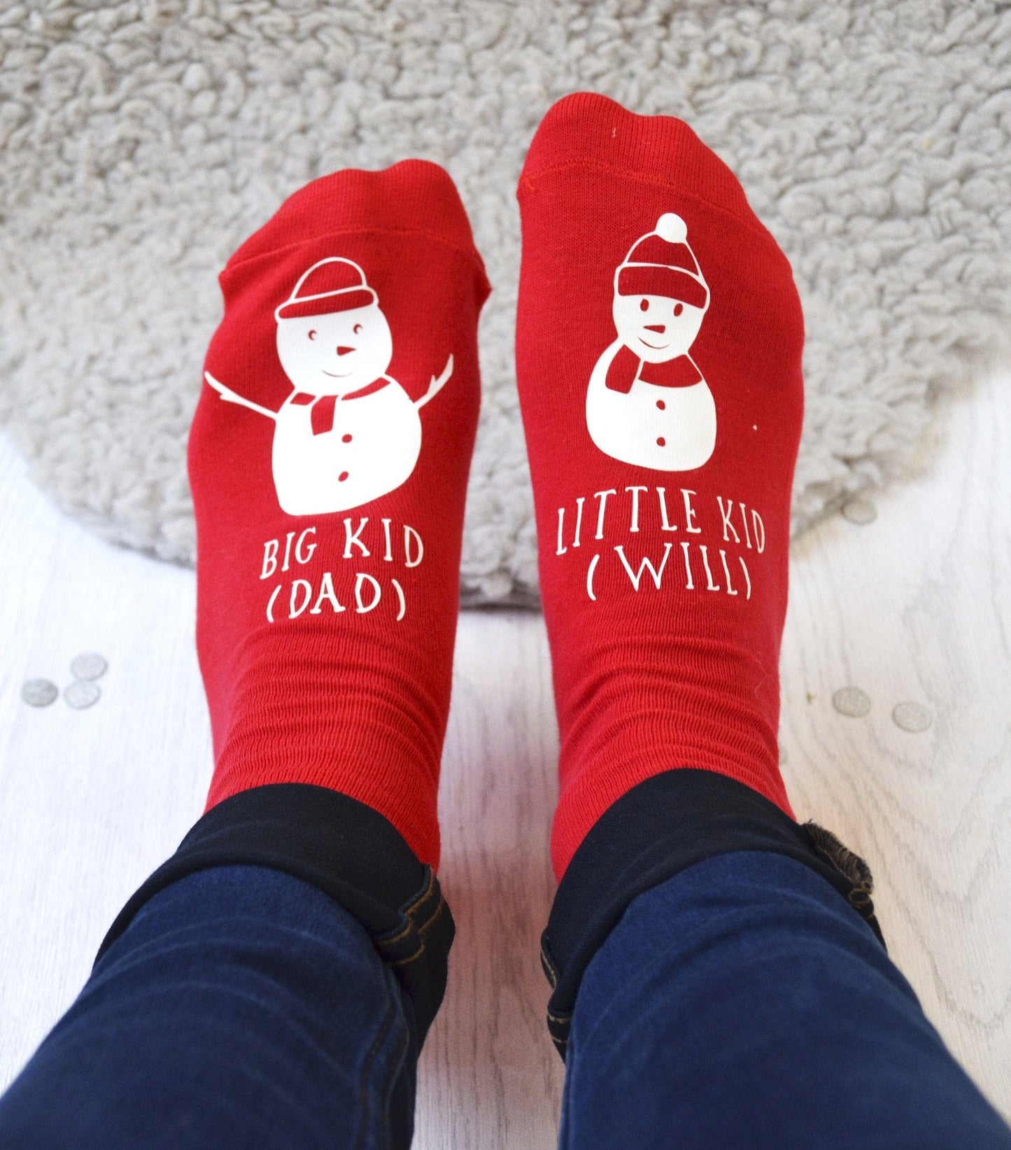 Personalised Snowman And Me Socks, Socks, - ALPHS