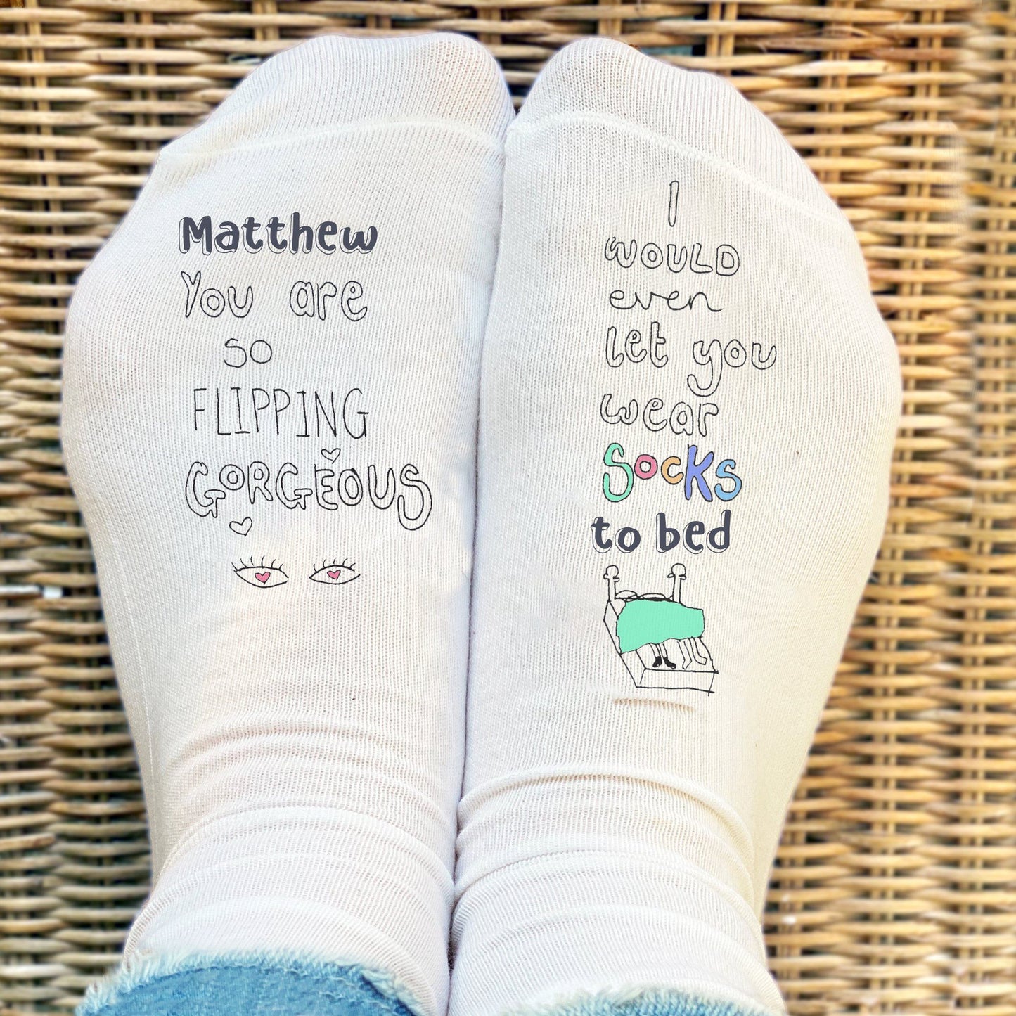 You are gorgeous personalised socks, Socks, - ALPHS