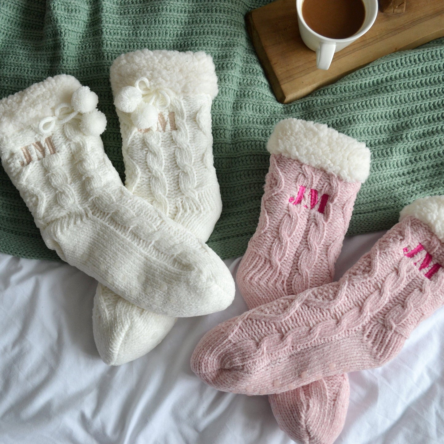 Monogram Super Soft Slipper Socks