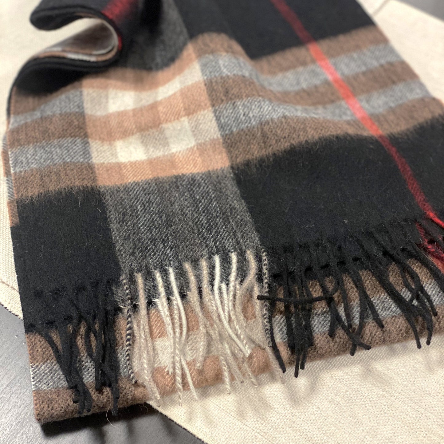 Personalised Embroidered Men's Tartan Scarf