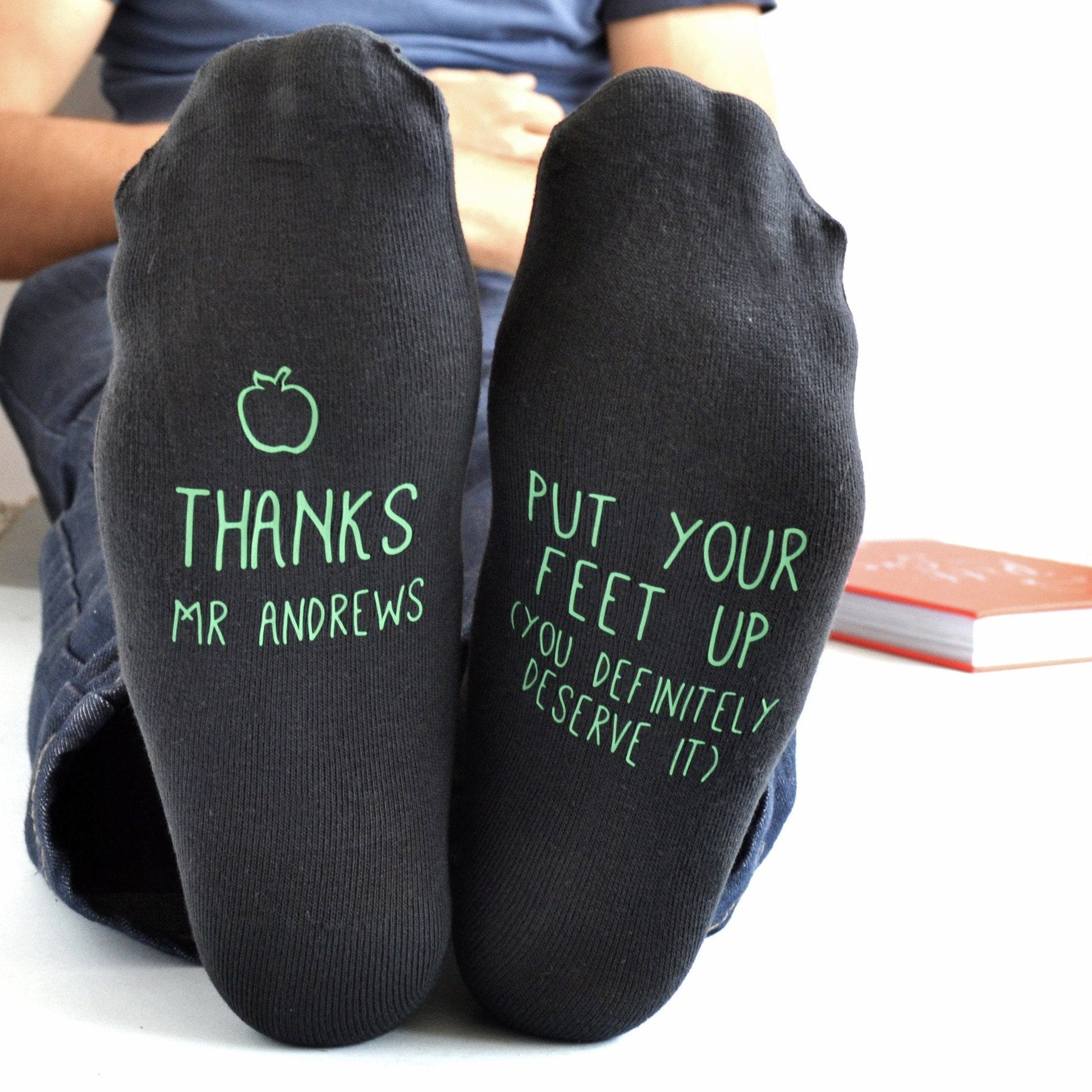 Put Your Feet Up Personalised Teacher Gift Socks, socks, - ALPHS