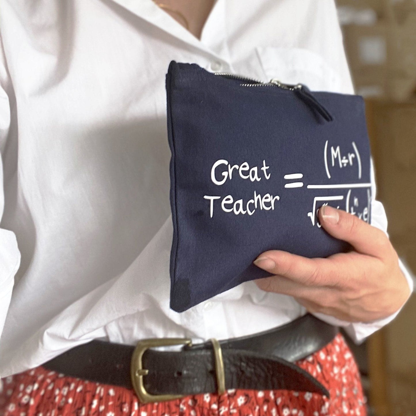 Hidden Message Great Teacher Maths Pencil Case