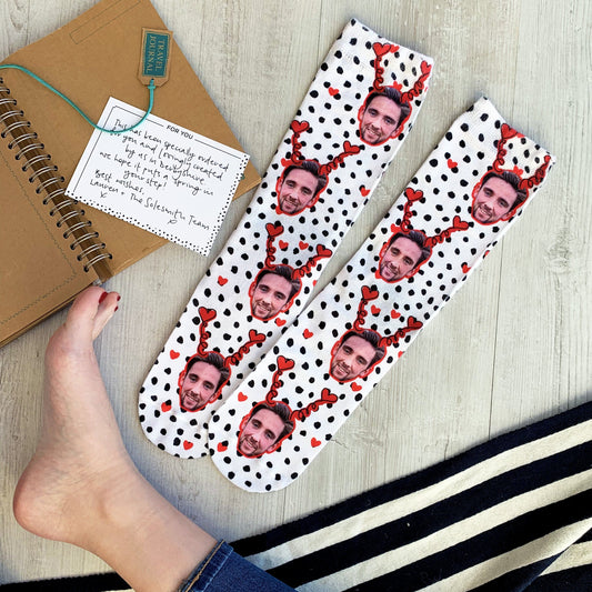 Heart Valentines Photo Socks, Photo Socks, - ALPHS