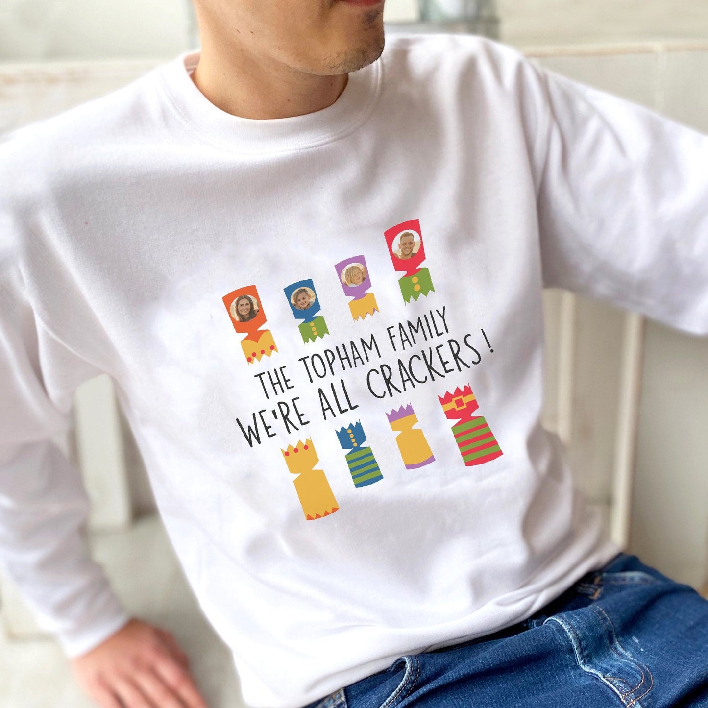 We're All Crackers Family Photo Jumper