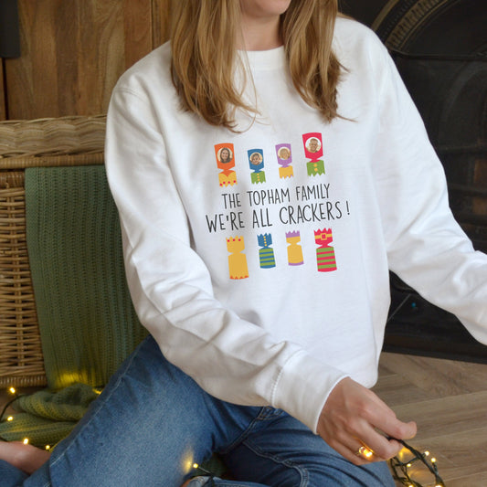 We're All Crackers Family Photo Jumper