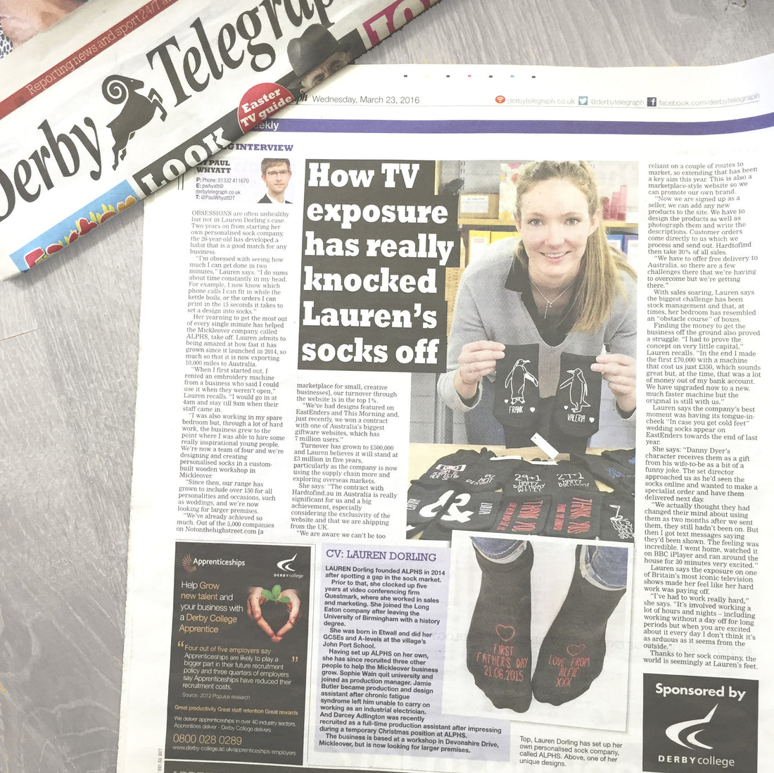 Eeeeek! A lovely story about ALPHS in the Derby Telegraph!