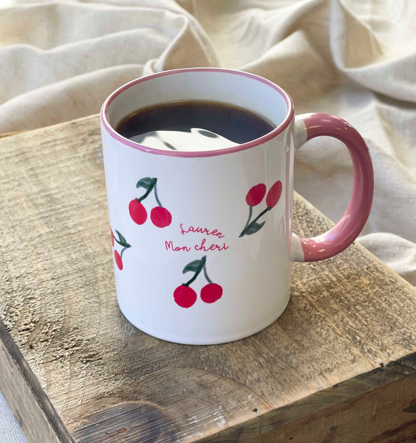 Mon Cheri Cherry Print Mug