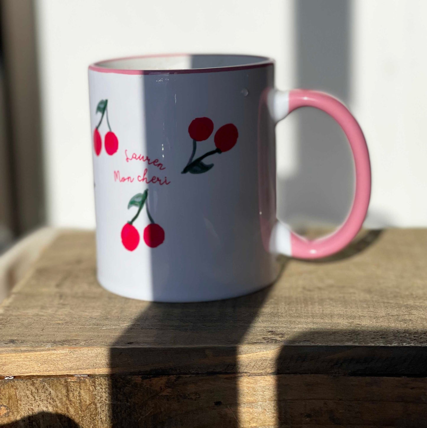 Mon Cheri Cherry Print Mug