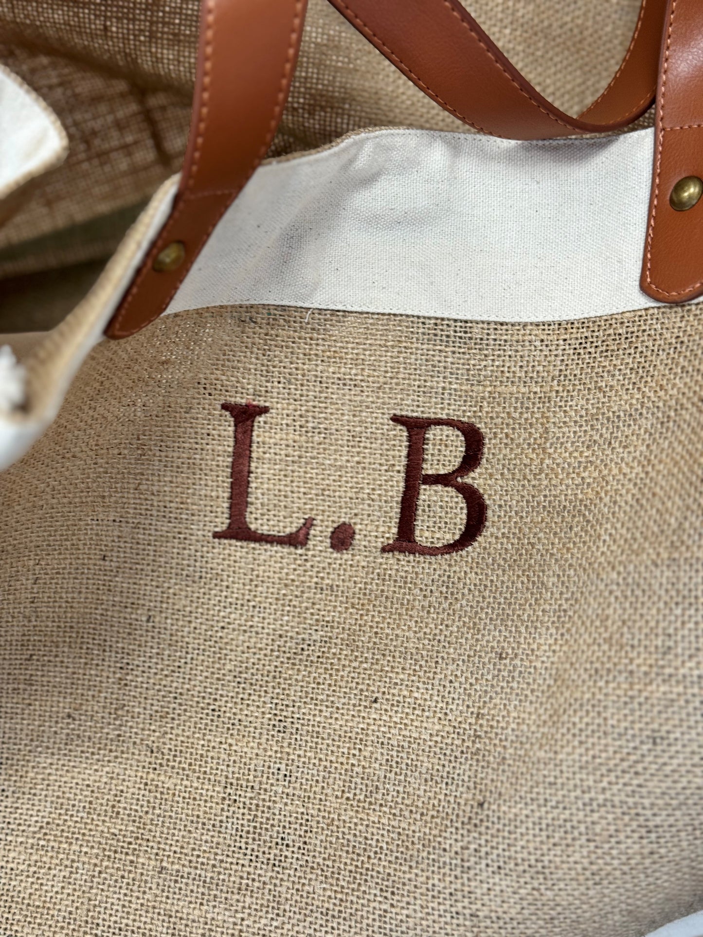 Personalised Natural Jute Tote Bag