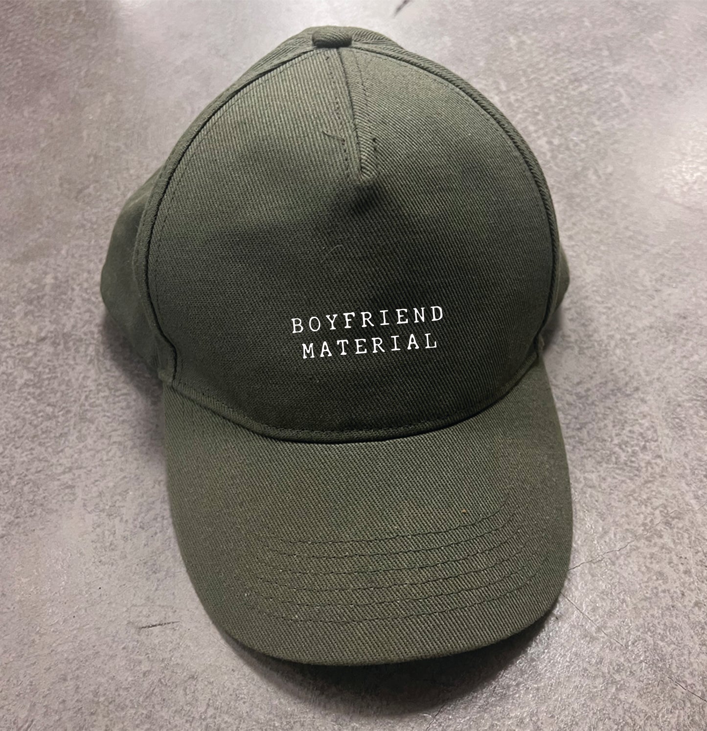 Boyfriend/Girlfriend Material Fun Embroidered Caps