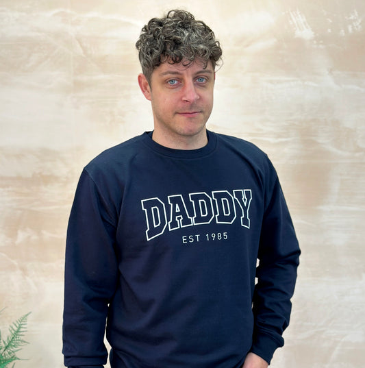 Daddy Varsity Style Personalised Sweatshirt