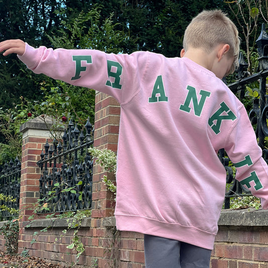 Personalised Extra Large Varsity Name Jumper